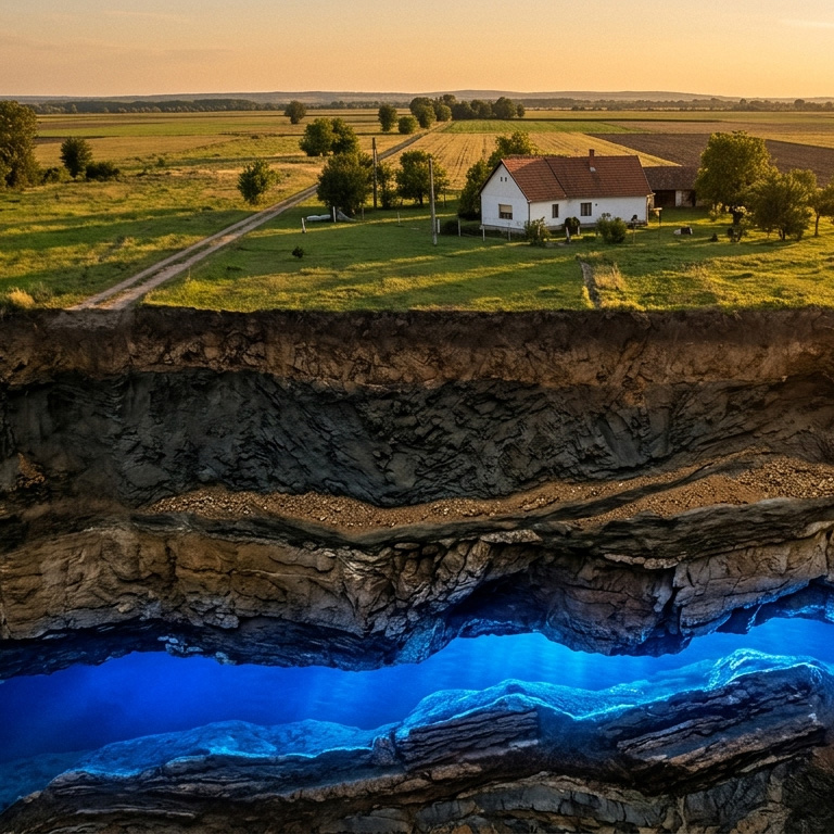 Földrétegek keresztmetszete
